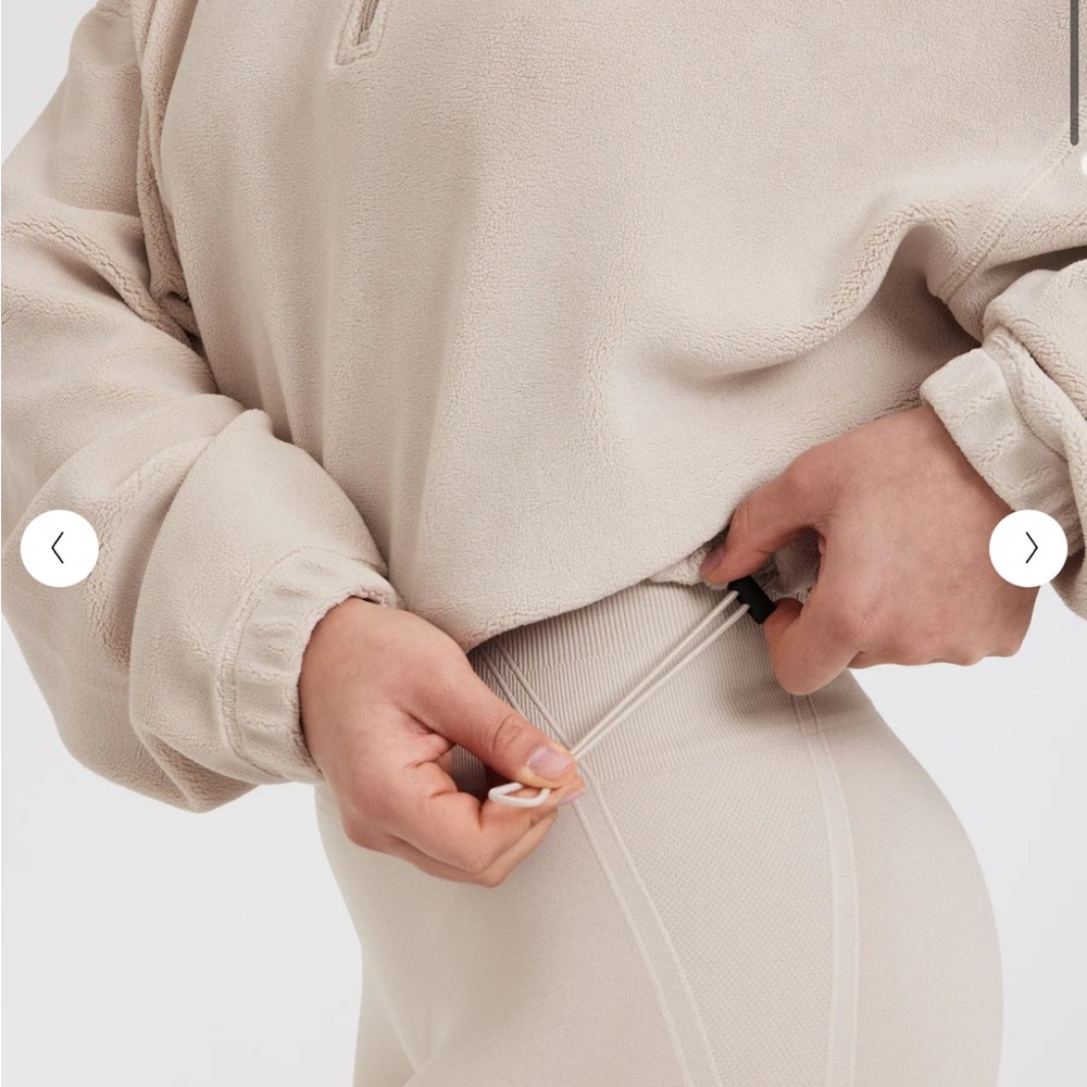 NWT Oner Active FLEECE OVERSIZED CROP 1/2 ZIP SWEATSHIRT - Picture 5 of 10